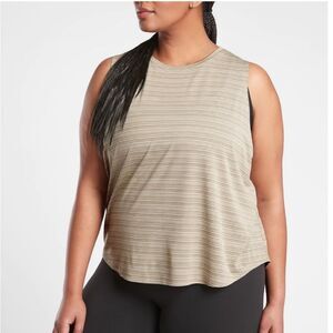 Athleta Green Striped Cloudlight Active Tank Top